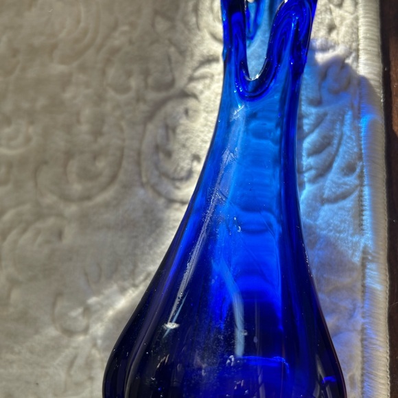 Vintage Norleans Swung Vase, Five Finger Cobalt Blue Collection - Picture 2 of 8
